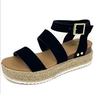 SODA Espadrilles Flatform Wedge Sandal